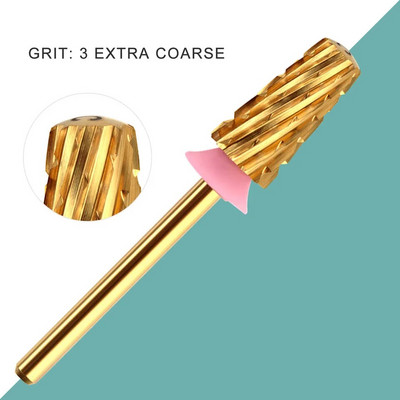 HYTOOS Titanium Safety Koonused küünepuuriotsakud 3/32 karbiidist sileda pealispinnaga maniküüriotsak, eemaldage geelpuuride tarvikud tööriistade tarnija