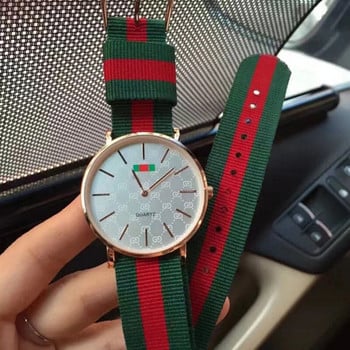 Луксозна марка найлонова каишка със стилен ежедневен тренд часовник за двойка Персонализиран многофункционален ултра тънък часовник за мъже и жени студенти
