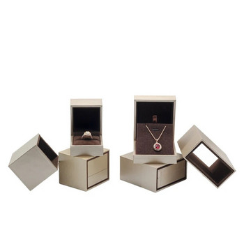Κουτί δώρου κρυφό γαμήλιο δαχτυλίδι Χάρτινη τσάντα Lovers Couple Ring Box Παρουσίαση Θήκη Πολυτελείας Κοσμήματα Κρεμαστό κολιέ Κουτί αποθήκευσης