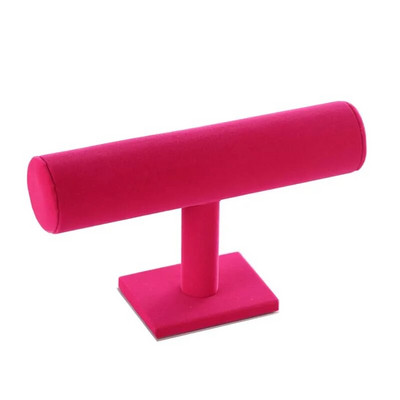 Μαύρο βελούδινο βραχιόλι με αλυσίδα Ρολόι T-Bar Rack Κοσμήματα σκληρή βάση οθόνης Βάση κοσμημάτων Organizer σκληρή βάση οθόνης