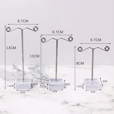 Mini metalinis auskarų stovas akrilinis didelis vidutinis mažas dydis auskarai kaklo papuošalai apyrankės, papuošalų stovas