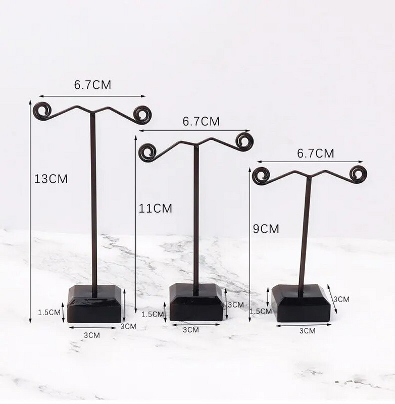 Mini metalinis auskarų stovas akrilinis didelis vidutinis mažas dydis auskarai kaklo papuošalai apyrankės, papuošalų stovas