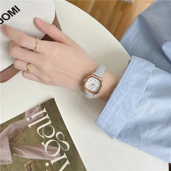 Ретро квадратен кварцов цифров мини циферблат Ежедневни ръчни часовници с кожена каишка Моден часовник Водоустойчив ръчен часовник за жени