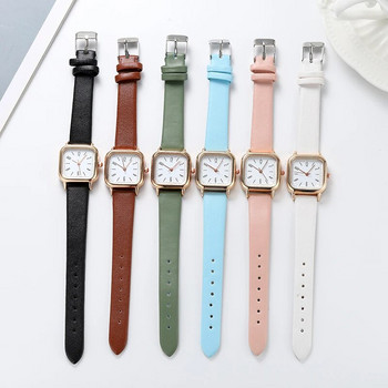 Нова външна търговска мода Нов основател Малък чист и свеж цвят Дамски часовник с колан Сладък часовник за момичета