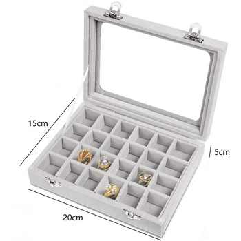 Кутия за съхранение на бижута, обеца, пръстен, огърлица, витрина за бижута, класификация на бижута, прахоустойчива, прозрачна кутия за бижута с отварящ се капак