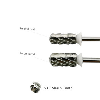 HYTOOS Round Top Barrel Carbide 5XC Nails Drill Bit Remove Thick Gel Manicure Drills Accessories Tool Προμηθευτής