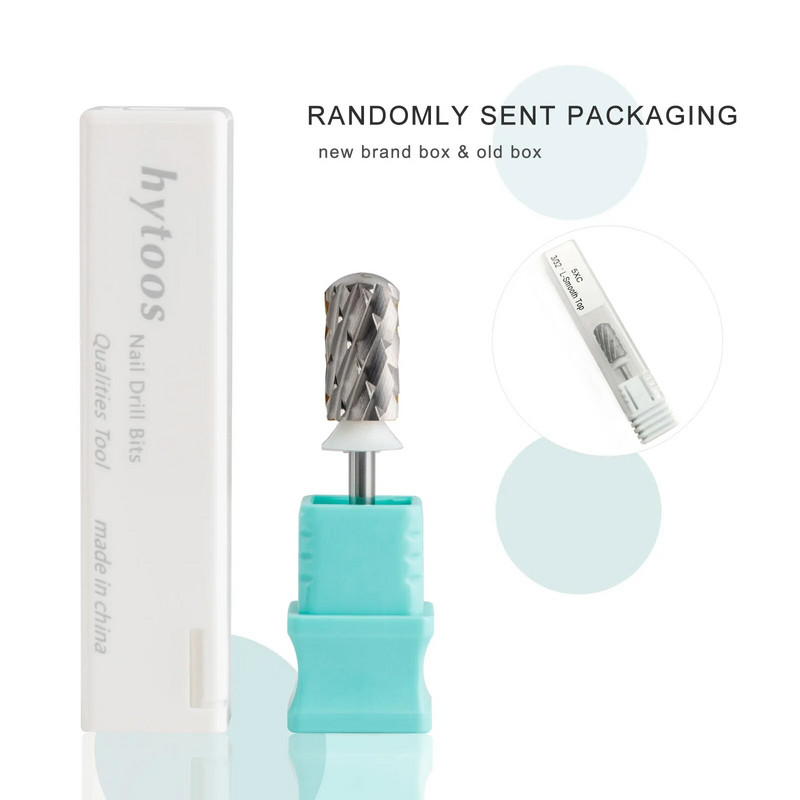 HYTOOS Round Top Barrel Carbide 5XC naelte puur, eemaldage paks geel, maniküüri puurid, tarvikud tööriistade tarnija