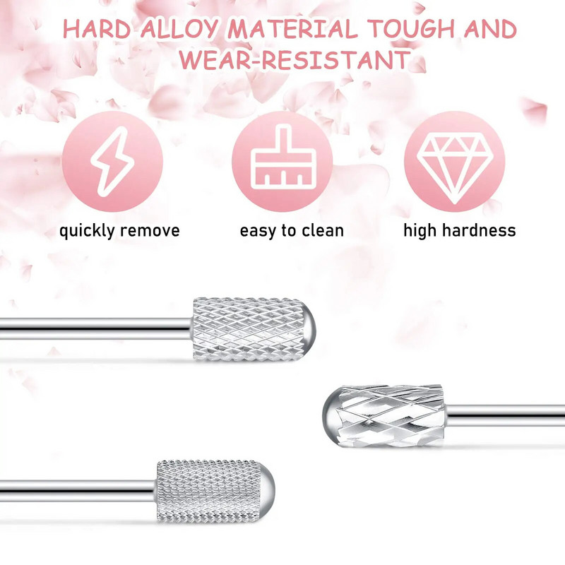 3/32" turvanaelte karbiid – sile ümmargune ülaosaga suur silindripea elektrilise Dremeli puurmasina jaoks – tera suurus: (4XC/C/XF)