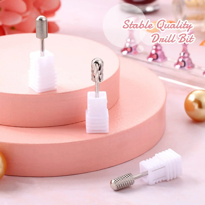 3/32" turvanaelte karbiid – sile ümmargune ülaosaga suur silindripea elektrilise Dremeli puurmasina jaoks – tera suurus: (4XC/C/XF)