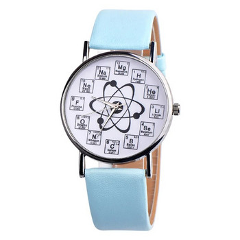 2023 Дамски часовници Креативен дизайн Химически елементи Маркери Молекула Модел Часовници Кожена лента Кварцови часовници Дамски часовници