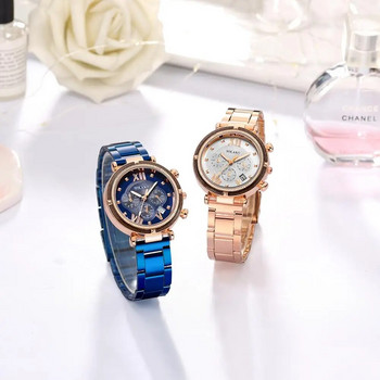Γυναικεία ρωμαϊκά ρολόγια ημερολογίου 2023 Fashion Shining γυναικεία ρολόγια χειρός Πολυτελές μωβ από ανοξείδωτο ατσάλι Γυναικείο ρολόι χαλαζία
