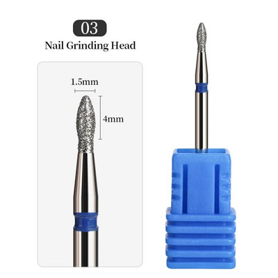 Τρυπάνια νυχιών από ατσάλι βολφραμίου Ηλεκτρικά τρυπάνια για μανικιούρ για φρεζάρισμα κοπτικών καρφιών αξεσουάρ για πεντικιούρ