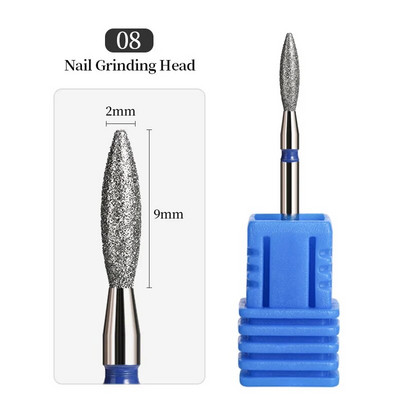 Τρυπάνια νυχιών από ατσάλι βολφραμίου Ηλεκτρικά τρυπάνια για μανικιούρ για φρεζάρισμα κοπτικών καρφιών αξεσουάρ για πεντικιούρ