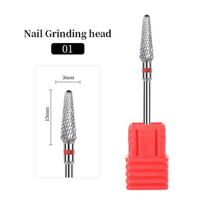 Τρυπάνια νυχιών από ατσάλι βολφραμίου Ηλεκτρικά τρυπάνια για μανικιούρ για φρεζάρισμα κοπτικών καρφιών αξεσουάρ για πεντικιούρ