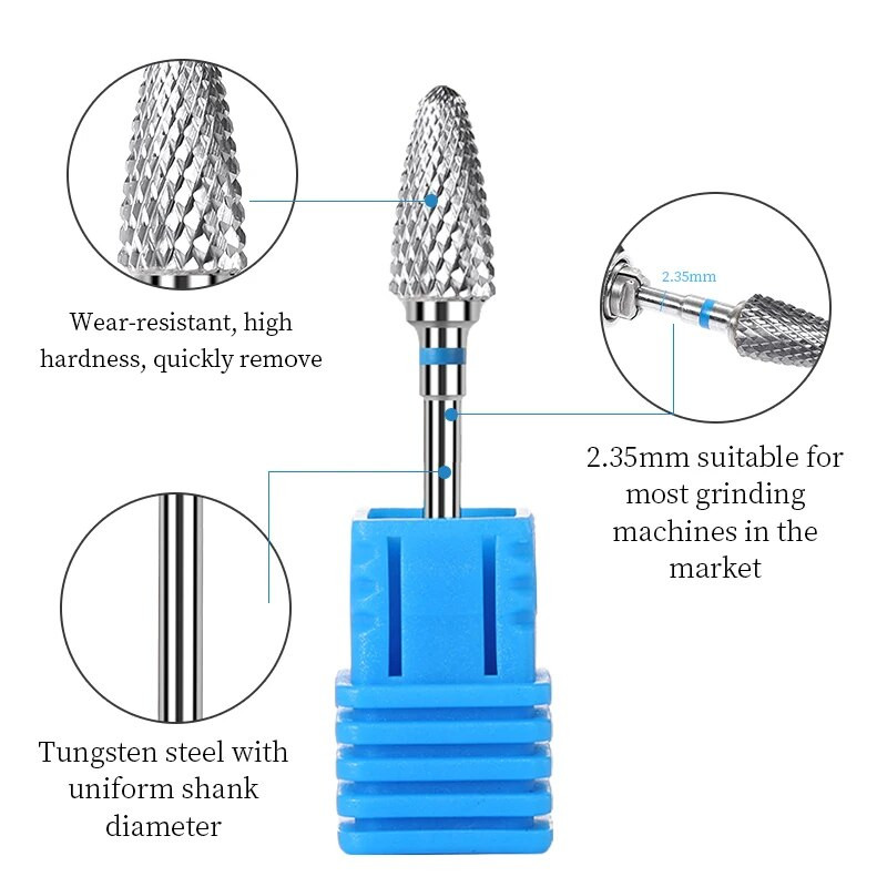Τρυπάνια νυχιών από ατσάλι βολφραμίου Ηλεκτρικά τρυπάνια για μανικιούρ για φρεζάρισμα κοπτικών καρφιών αξεσουάρ για πεντικιούρ