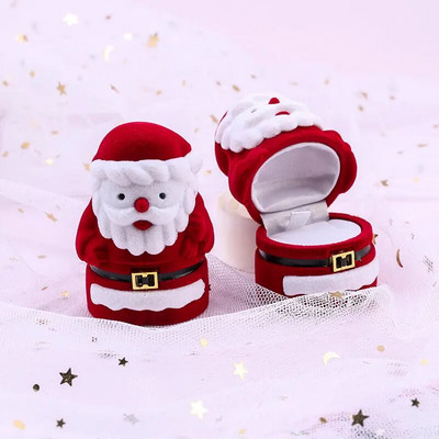 Ühes tükis sametest ehtekarbi kinkekarbi konteiner abielusõrmuste karbi sõrmuseümbris kõrvarõngahoidja ehete väljapaneku ja ehete pakendi jaoks