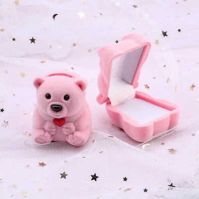 Ühes tükis sametest ehtekarbi kinkekarbi konteiner abielusõrmuste karbi sõrmuseümbris kõrvarõngahoidja ehete väljapaneku ja ehete pakendi jaoks