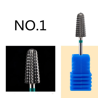 Volframkarbiidist küünepuuriotsakud küünepuuri jaoks 3/32-tollised küünelihvija näpunäited akrüülgeelküünte jaoks Kodusalong Küünehooldusvahendid Kuld