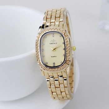 2022 г. Луксозни модни часовници с метални ленти за жени Марка семпъл ежедневен дамски кварцов ръчен часовник с овални кристали