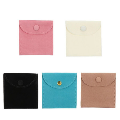 Jewelry Packaging Bag Snap Fastener Superior Soft Velvet Gift Bracelet Bag Necklace Earrings Ring Storage Pouch