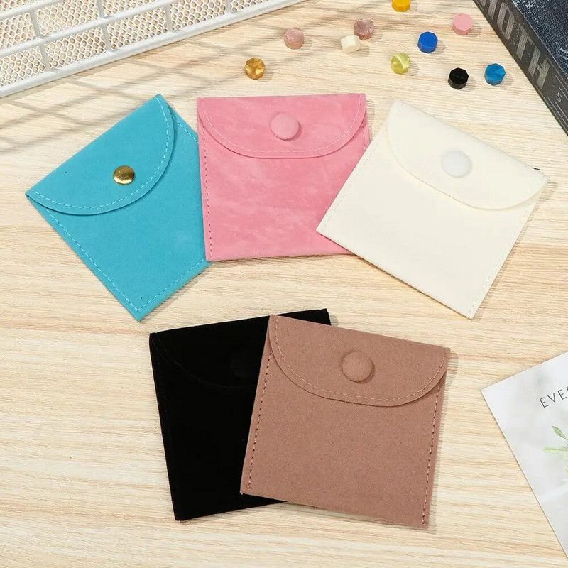 Ehete pakendamise kott klõpsatusega kinnitus Suurepärane pehme sametist kingitus käevõru kott kaelakee kõrvarõngad sõrmuse hoiukott