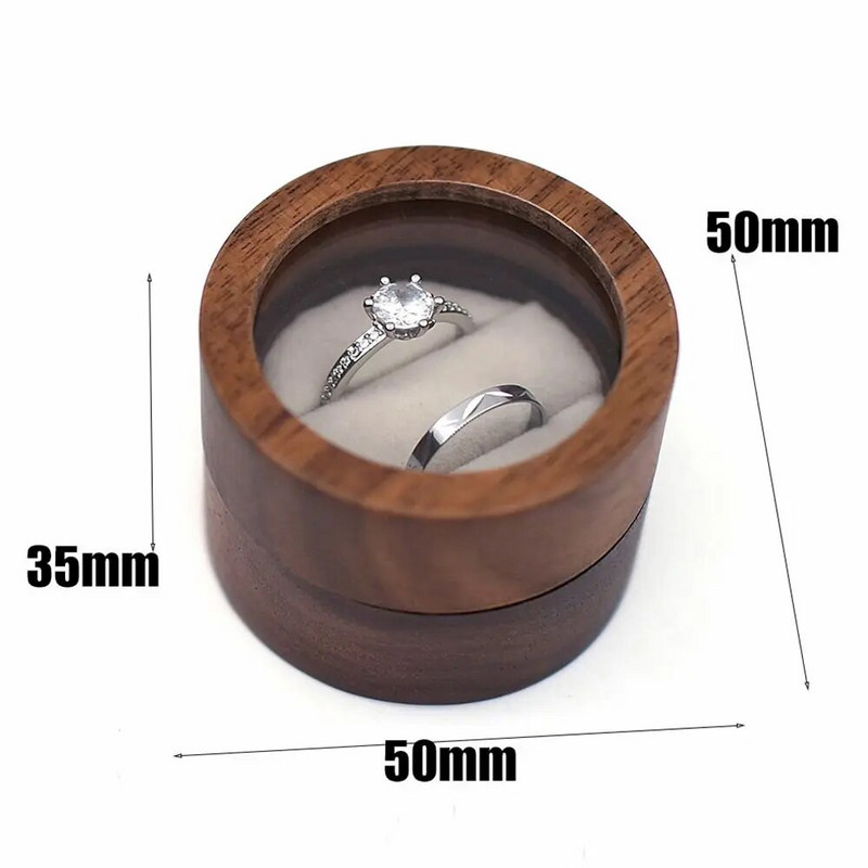 Puidust sõrmuse hoiukarp Ehtekarbi hoiustamiskarp Armastussõrmuse näidikukarp Kihluskingituste ümbris Armastuskingitus