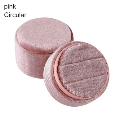 Peen sametsüdame/ümmarguse kujuga kahekordse rõngaga karbiga kihlasõrmuste karp koos eemaldatava kaanega sõrmuse vitriinkarbiga kingituste ehtekarp