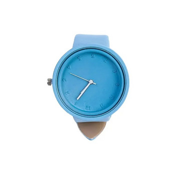 Нов обикновен кварцов часовник с марка имитация на кожа Дамски кръгли водоустойчиви часовници Relogio Feminino Часовник с лента за китка Горещи разпродажби