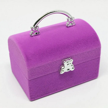 Velvet Jewelry Box Wedding Small Ring Box Κρεμαστό κολιέ Κιβώτιο προβολής Cute Bear Κουτί δώρου Θήκη για συσκευασία κοσμημάτων