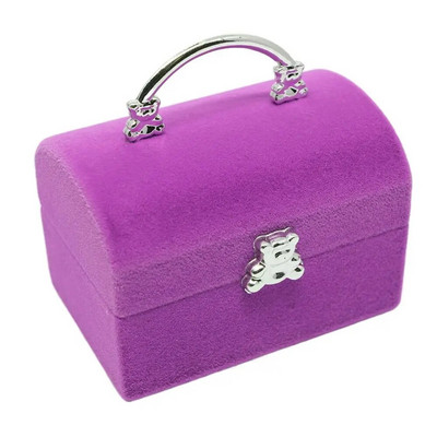 Velvet Jewelry Box Wedding Small Ring Box Κρεμαστό κολιέ Κιβώτιο προβολής Cute Bear Κουτί δώρου Θήκη για συσκευασία κοσμημάτων