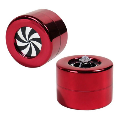 Loominguline pöörlev tõsterõngas vitriinkarp ehete hoidik, sõrmuse ümbris ettepaneku tegemiseks, pulmaehtekarp Uus