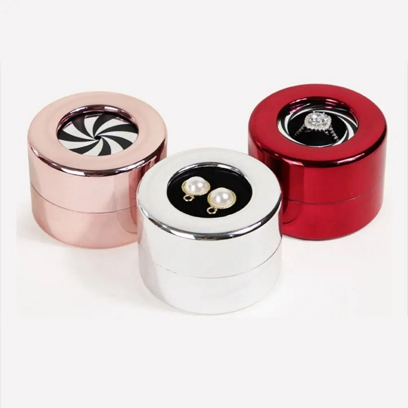 Loominguline pöörlev tõsterõngas vitriinkarp ehete hoidik, sõrmuse ümbris ettepaneku tegemiseks, pulmaehtekarp Uus