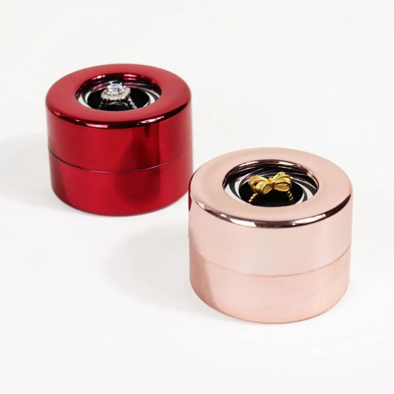 Loominguline pöörlev tõsterõngas vitriinkarp ehete hoidik, sõrmuse ümbris ettepaneku tegemiseks, pulmaehtekarp Uus