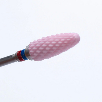 1tk Roosa keraamiline küünepuuriotsak, freeslõikur Pööratav küüneviil, maniküüri puhastamine küünenaha poleerimistarvikud