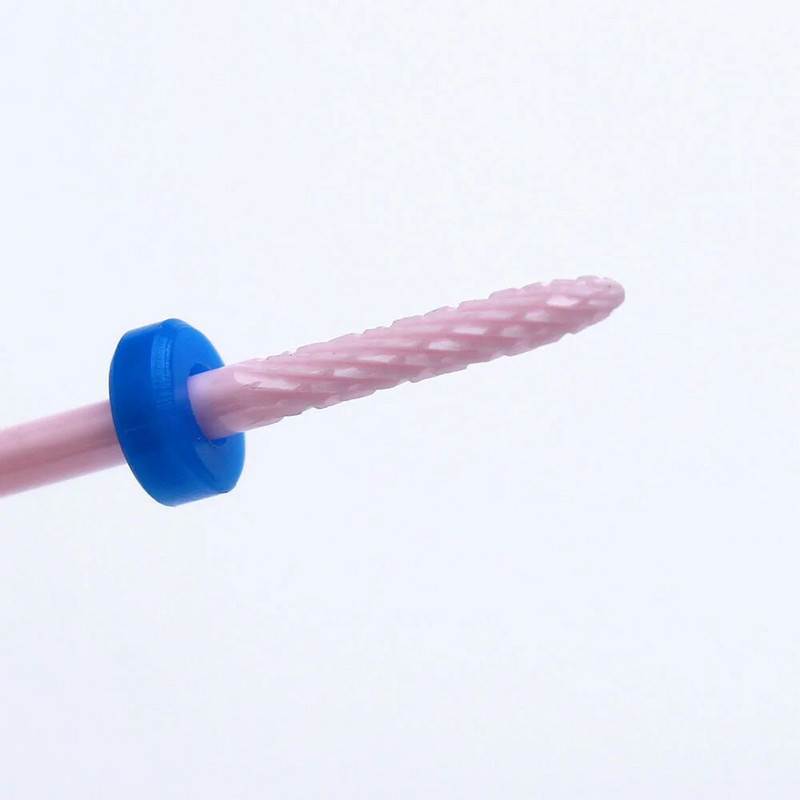 1tk Roosa keraamiline küünepuuriotsak, freeslõikur Pööratav küüneviil, maniküüri puhastamine küünenaha poleerimistarvikud