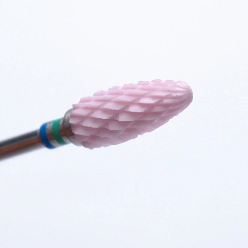 1tk Roosa keraamiline küünepuuriotsak, freeslõikur Pööratav küüneviil, maniküüri puhastamine küünenaha poleerimistarvikud