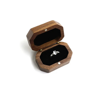 Retro pähkel puidust ehtekarp Sõrmus Kõrvarõngas Kaelakee Näidikast Kihlus abielusõrmuse hoidik Armastuse kingituste ümbris Uus