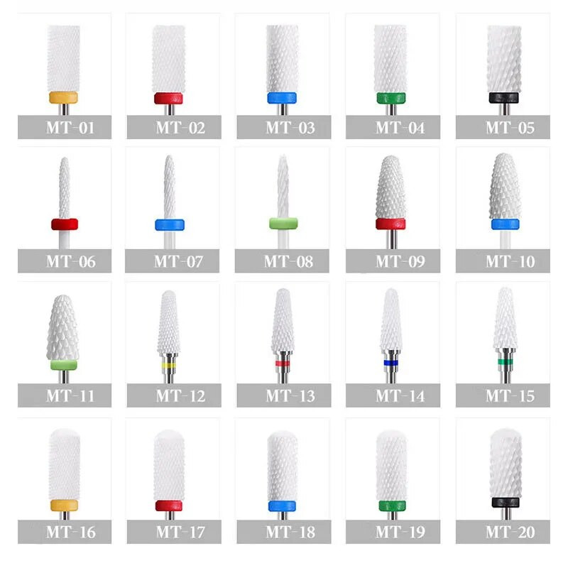 Elektriskā nagu urbja frēze Keramikas volframa karbīda pulēšanas slīpēšanas galviņa manikīra griezējiem Nagu mākslas instrumenti