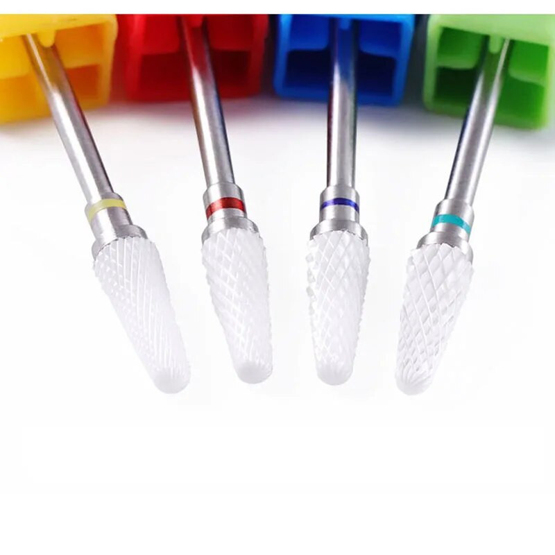 Elektriskā nagu urbja frēze Keramikas volframa karbīda pulēšanas slīpēšanas galviņa manikīra griezējiem Nagu mākslas instrumenti