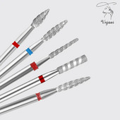 Vnjaoi nagų grąžtai spiralinis frezavimo pjoviklis, skirtas manikiūrui, sukamieji antgaliai odelių valymui Priedai Nagų dildės Dailės įrankiai