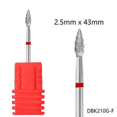 Vnjaoi nagų grąžtai spiralinis frezavimo pjoviklis, skirtas manikiūrui, sukamieji antgaliai odelių valymui Priedai Nagų dildės Dailės įrankiai