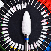 UUS maniküüri keraamiline poleerimispea, eemaldatud armor Surnud nahast tööriist Elektriline küüneveski tarvikud Tornaado puuriterade komplekt Nael