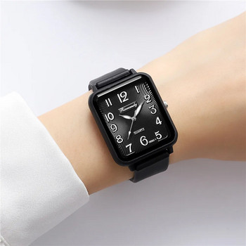 Дамски часовници с правоъгълен дигитален обикновен дамски кварцов ръчен часовник със силиконова каишка Дамски часовник Relogio Feminino Reloj Mujer