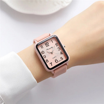 Дамски часовници с правоъгълен дигитален обикновен дамски кварцов ръчен часовник със силиконова каишка Дамски часовник Relogio Feminino Reloj Mujer
