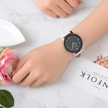 Γυναικείο δερμάτινο Quartz Bwatch αναλογικό ρολόι καρπού Μοντέρνο απλό ρολόι χειρός Quartz Reloj Mujer Montre Femme Relogio