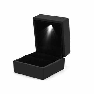 Cutie de bijuterii din catifea de lux Cutie de bijuterii cu lumină LED cu inel pentru cercei Cutie de cercei de depozitare pentru colier pentru logodnă Cadouri de nuntă
