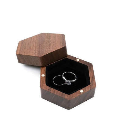Retro pähkel puidust ehtekarp Sõrmus Kõrvarõngas Kaelakee Näidikast Kihlasõrmuse hoidik Kinkekarp Kvaliteetne