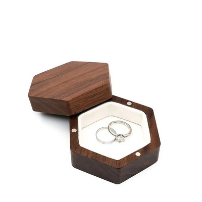 Retro pähkel puidust ehtekarp Sõrmus Kõrvarõngas Kaelakee Näidikast Kihlasõrmuse hoidik Kinkekarp Kvaliteetne