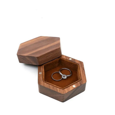 Retro pähkel puidust ehtekarp Sõrmus Kõrvarõngas Kaelakee Näidikast Kihlasõrmuse hoidik Kinkekarp Kvaliteetne