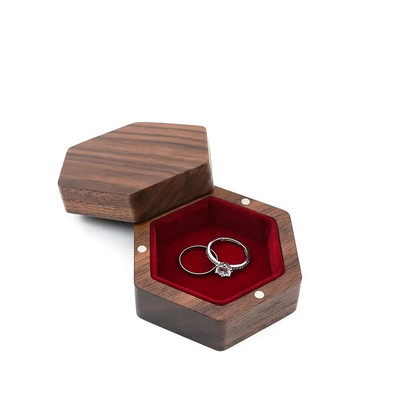 Retro pähkel puidust ehtekarp Sõrmus Kõrvarõngas Kaelakee Näidikast Kihlasõrmuse hoidik Kinkekarp Kvaliteetne